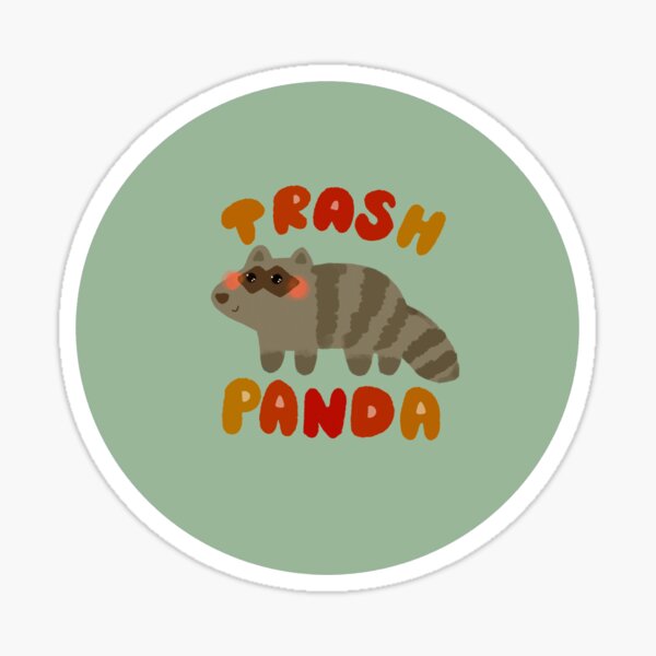 "Trash Panda (green)" Sticker by calistadraws Redbubble