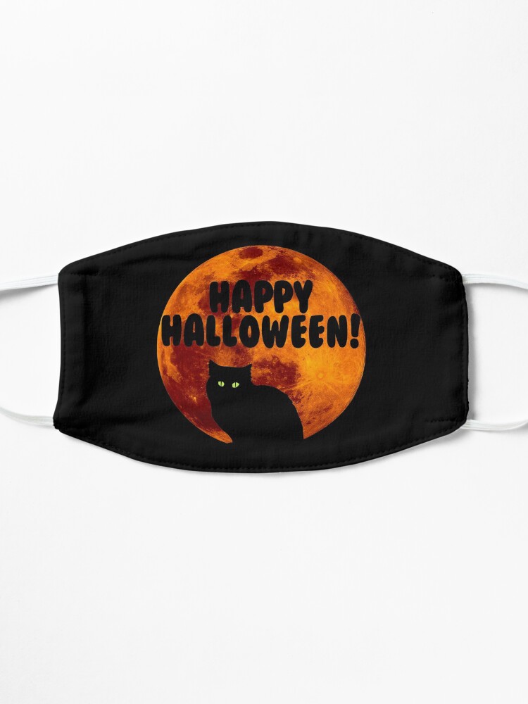 Alternate view of Black Cat | Full Blood Moon | Happy Halloween Mask
