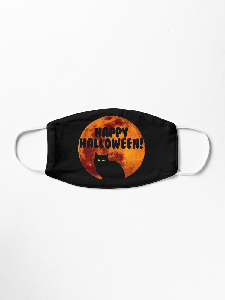 Alternate view of Black Cat | Full Blood Moon | Happy Halloween Mask