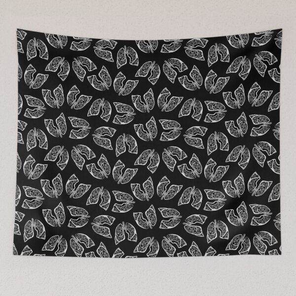 Item preview, Lungs - White on Black designed and sold by Hodgepodge Bricolage.
