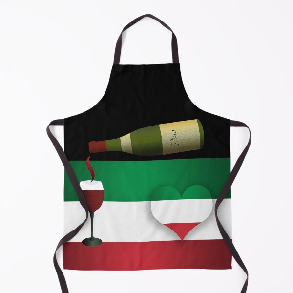 Item preview, Italian Flag With Red Wine And Heart designed and sold by KeeganCreations.