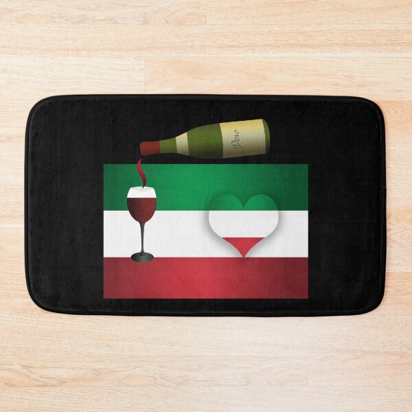 Item preview, Italian Flag With Red Wine And Heart designed and sold by KeeganCreations.