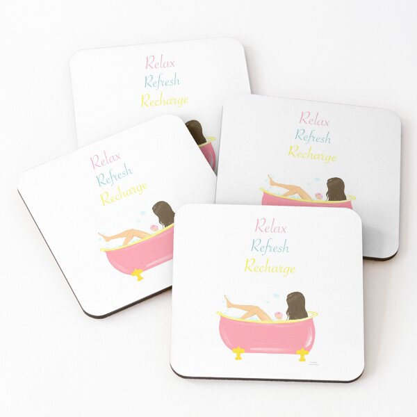 Item preview, Relax refresh recharge bath tub girl illustration  designed and sold by Imanitasong.