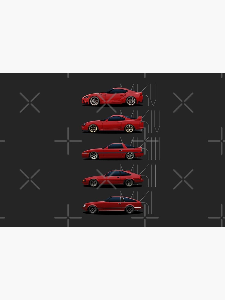 Design-Ansicht von Toyota Supra Generationen, designt und verkauft von AutomotiveArt