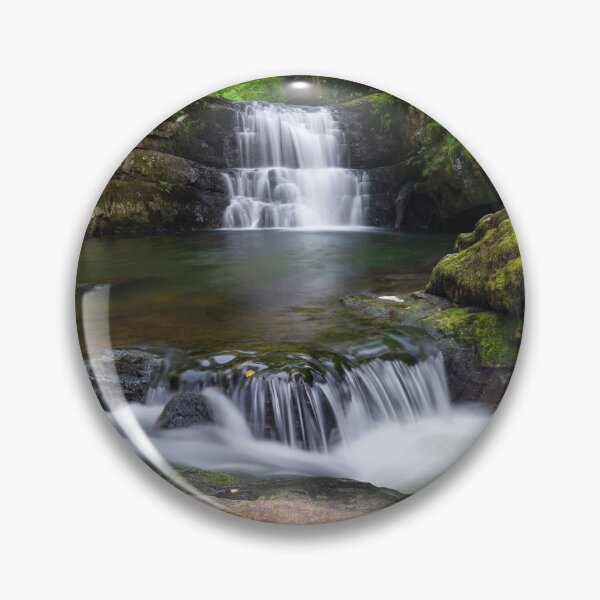 Item preview, The waterfall behind Dinas Rock designed and sold by Leighton Collins.