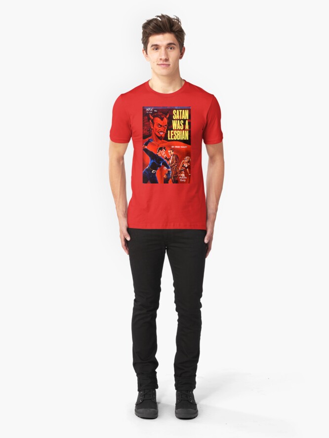 Alternate view of "Satan Was a Lesbian" Slim Fit T-Shirt
