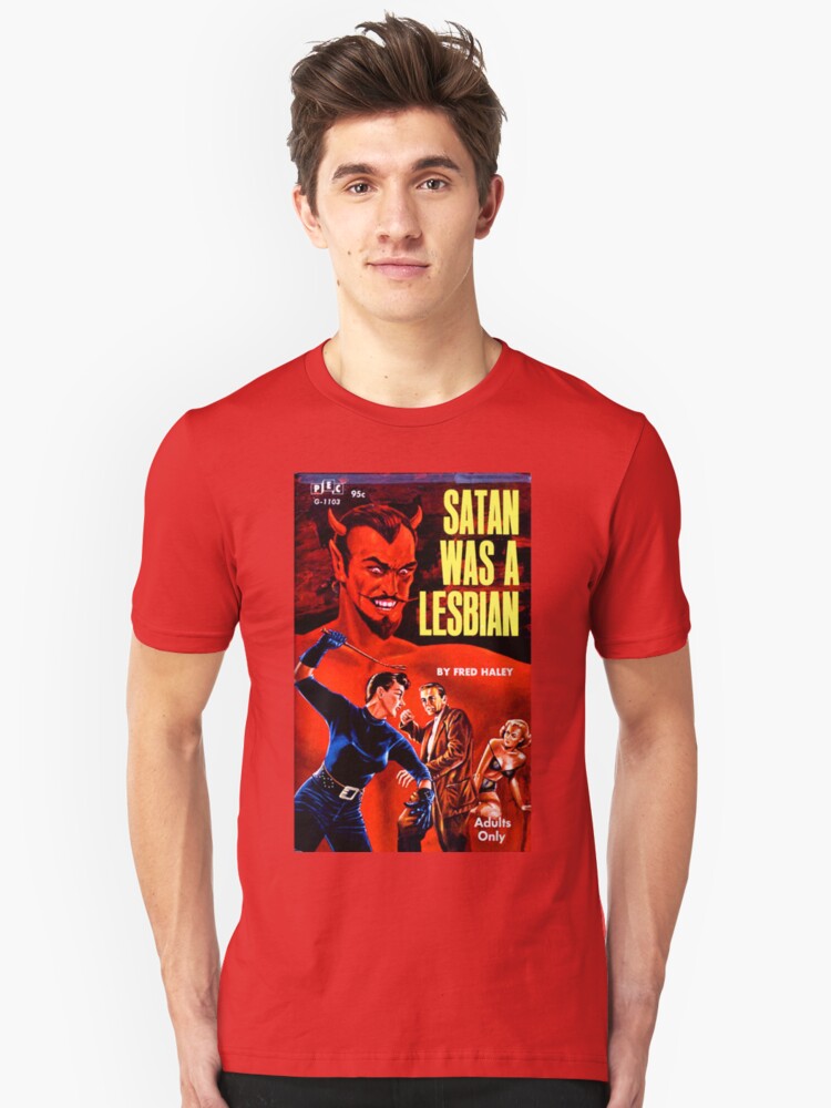 Alternate view of "Satan Was a Lesbian" Slim Fit T-Shirt