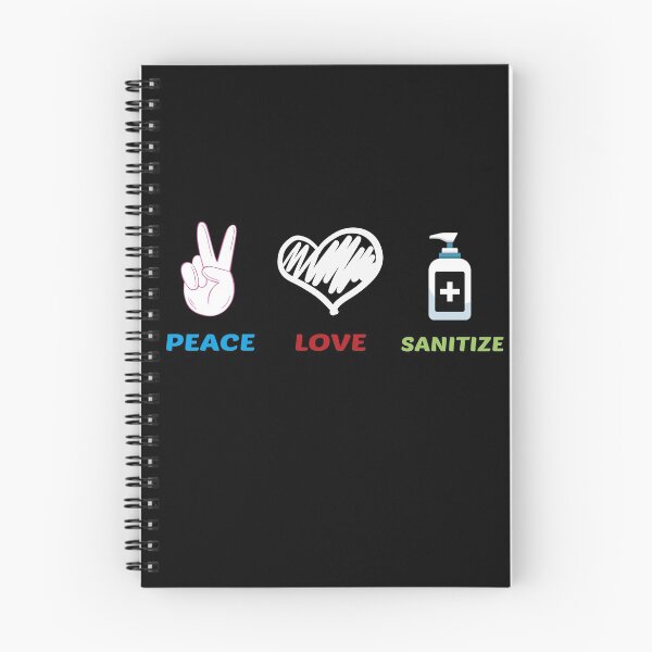 Item preview, Peace Love Sanitize T-Shirt designed and sold by Mostik Vipo.
