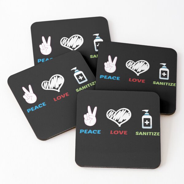 Item preview, Peace Love Sanitize T-Shirt designed and sold by Mostik Vipo.