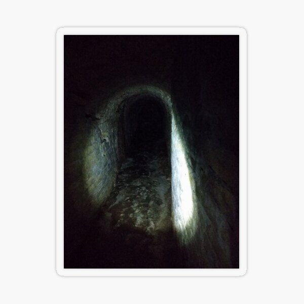 Tunnel, Darkness Transparent Sticker