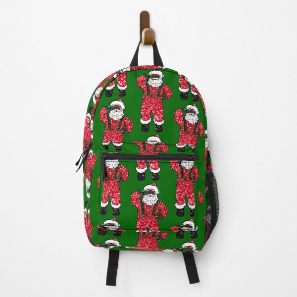 Item preview, glitter print black santa claus designed and sold by Gossip Rag.