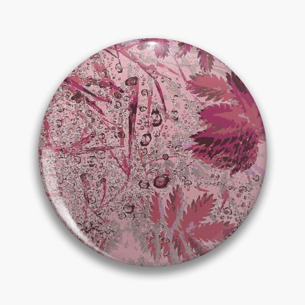 Item preview,  Sparkling Dew Drops and leaves Abstract Botanical Design - Pink designed and sold by Sarah Wainwright.
