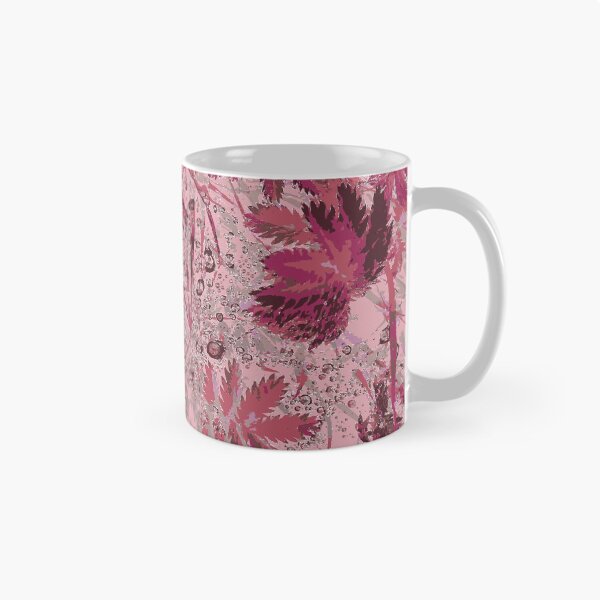 Item preview,  Sparkling Dew Drops and leaves Abstract Botanical Design - Pink designed and sold by Sarah Wainwright.