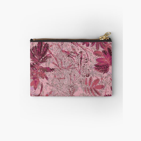 Item preview,  Sparkling Dew Drops and leaves Abstract Botanical Design - Pink designed and sold by Sarah Wainwright.