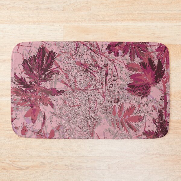 Item preview,  Sparkling Dew Drops and leaves Abstract Botanical Design - Pink designed and sold by Sarah Wainwright.