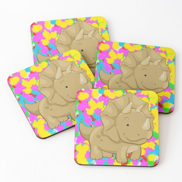 Item preview, Triceratops Pop Colour/Color Tie Dye Background Funky designed and sold by IBMClothing.