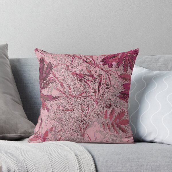Item preview,  Sparkling Dew Drops and leaves Abstract Botanical Design - Pink designed and sold by Sarah Wainwright.