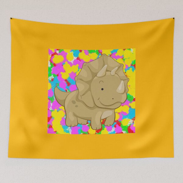 Item preview, Triceratops Pop Colour/Color Tie Dye Background Funky designed and sold by IBMClothing.