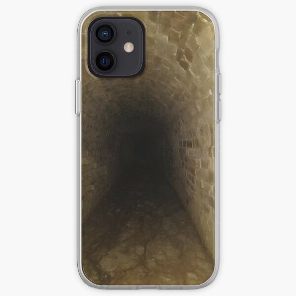 Canal tunnel, Darkness iPhone Soft Case