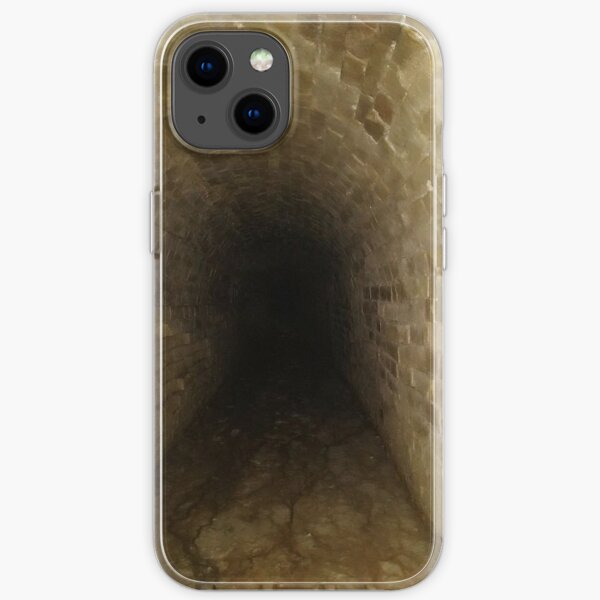 Canal tunnel, Darkness iPhone Soft Case