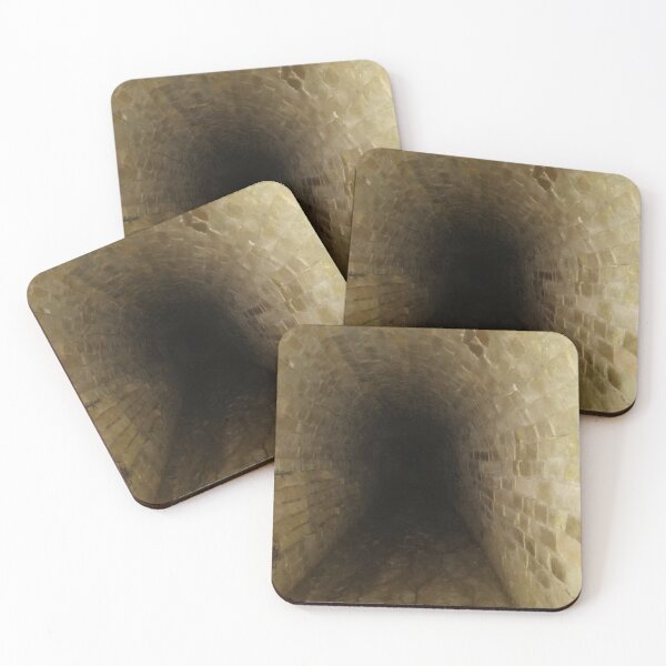 Canal tunnel, Darkness Coasters (Set of 4)