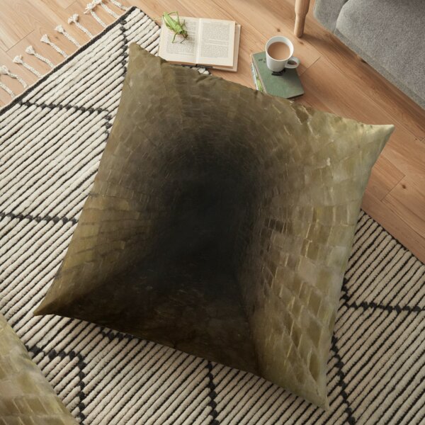Canal tunnel, Darkness Floor Pillow