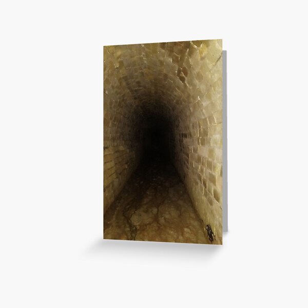 Canal tunnel, Darkness Greeting Card