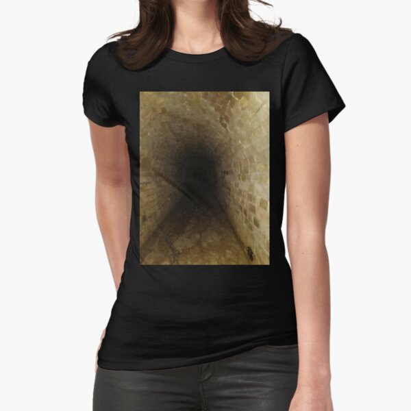 Canal tunnel, Darkness Fitted T-Shirt