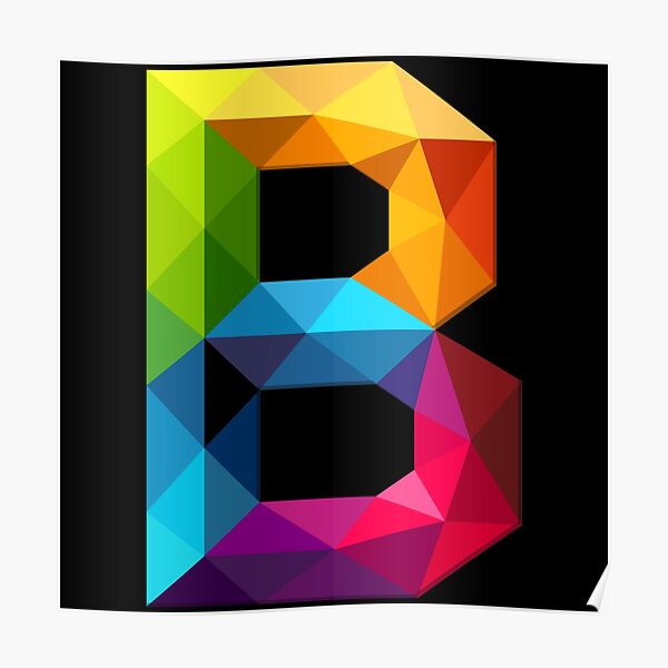"B Letter" Poster for Sale by TopSmartDesigns | Redbubble
