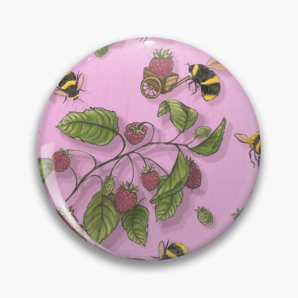 Item preview,  Bees Blackberry Harvest on Sherbet PInk//Widdle Bitty Bees// Kim Marshall designed and sold by KimMarshall.