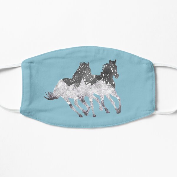 Blue Blizzard Horses Mask