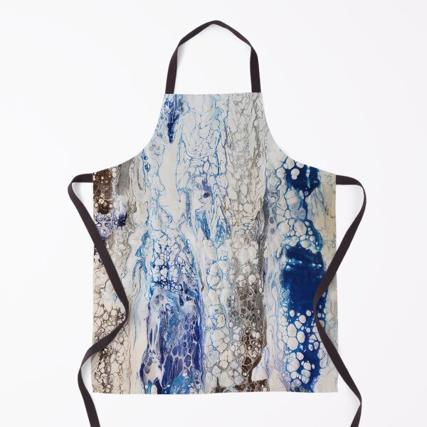 Item preview, Melting Abstract Paint Pour Blues and Browns designed and sold by LivingArtBrenda.