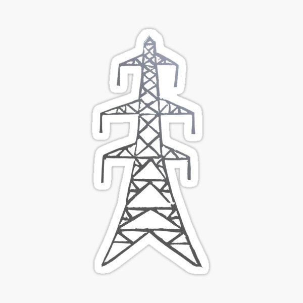 Item preview, Grey Electricity Pylon designed and sold by Inkysloth.