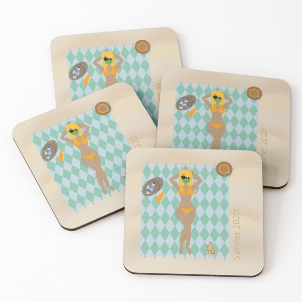 Item preview, The girl in the towel on the beach designed and sold by Carmelagaminde.