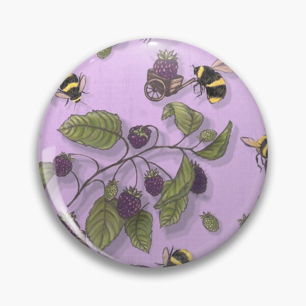 Item preview, Honey Bees Blackberry Harvest on Lavender Purple//Widdle Bitty Bees// Kim Marshall designed and sold by KimMarshall.