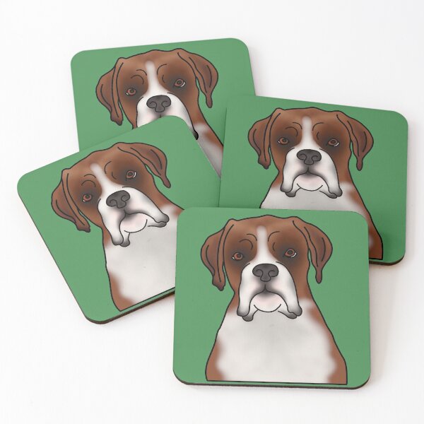 Item preview, Boxer Dog Portrait - Green designed and sold by JadeMadeThis.