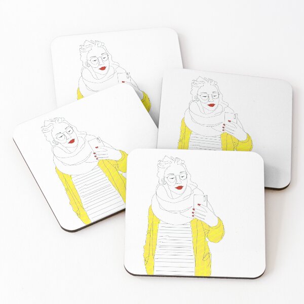 Item preview, Yellow Coat Selfie designed and sold by Josie Phillips.