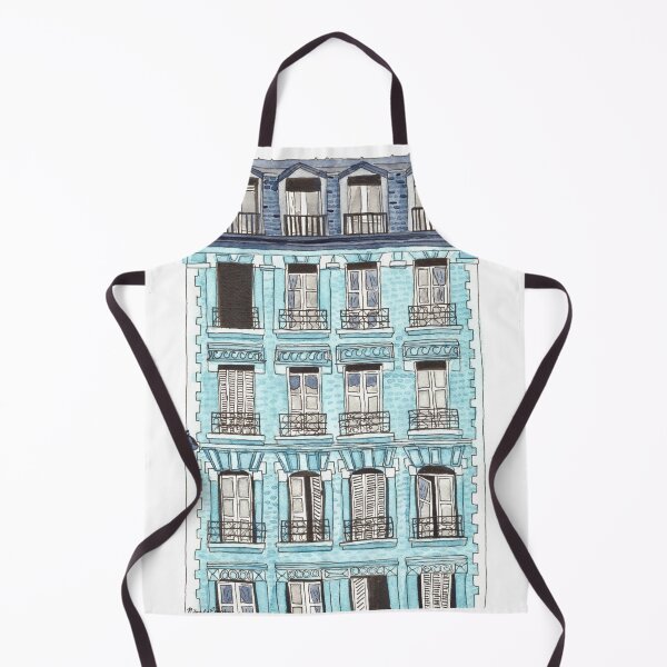 Item preview, Blue Parisian Building Watercolor designed and sold by watercolornikki.