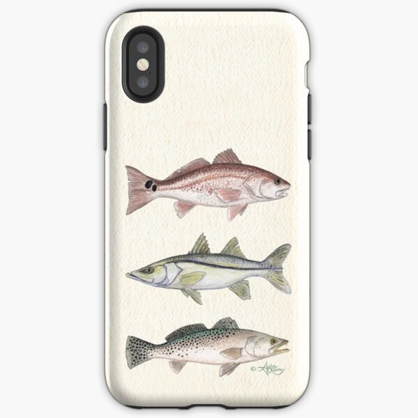 Item preview, "Inshore Slam"  by Amber Marine ~ watercolor redfish, snook, and trout art, © 2013 designed and sold by Amber Marine ~ Wildlife Artist ~ © 2004-2021.