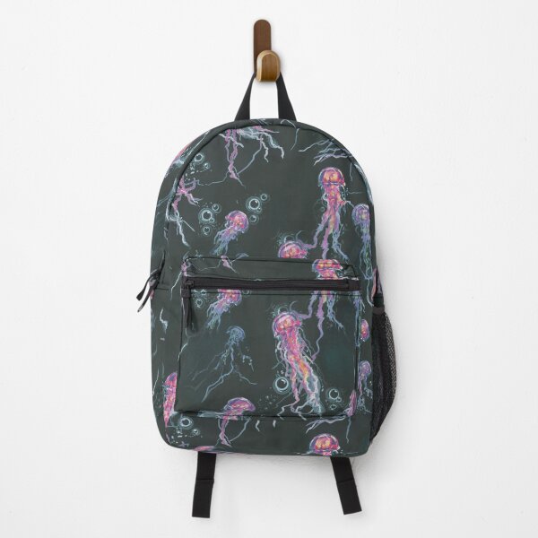 Item preview, Vivid Pink Bright Jellyfish on Black//Aquatic Haven//Kim Marshall designed and sold by KimMarshall.