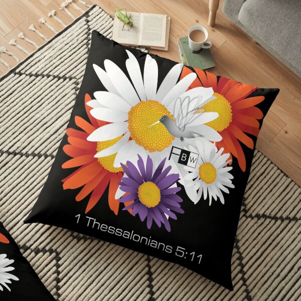 Encourage Floral Floor Pillow