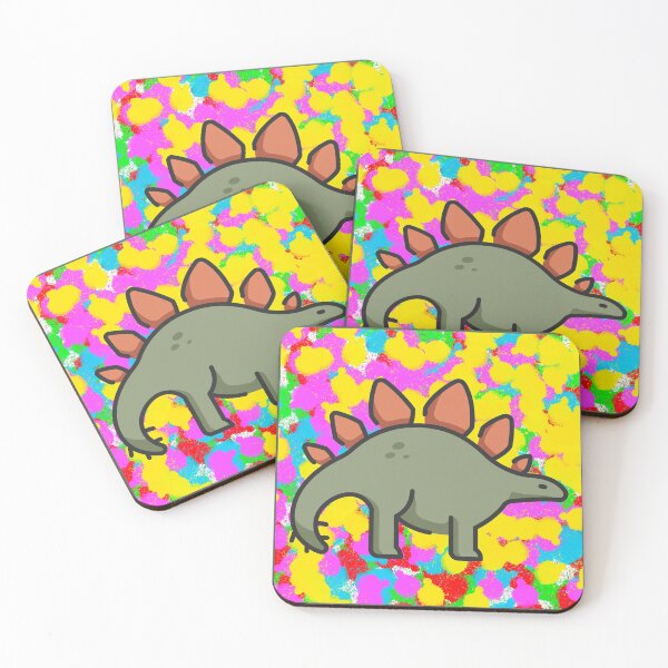 Item preview, Stegosaurus Pop Colour/Color Tie Dye Background Funky designed and sold by IBMClothing.