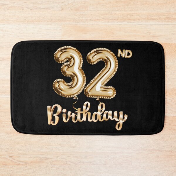 Item preview, 32nd Birthday Gifts - Party Balloons Gold designed and sold by betternotes.
