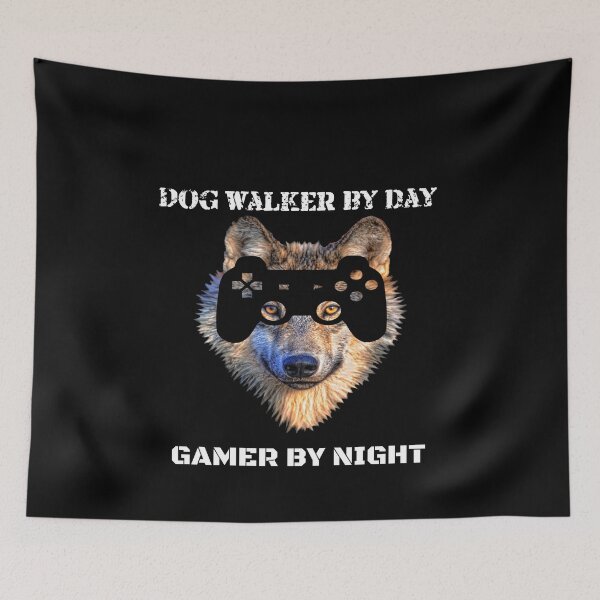 Item preview, DOG WALKER BY DAY GAMER BY NIGHT designed and sold by enigma3a.
