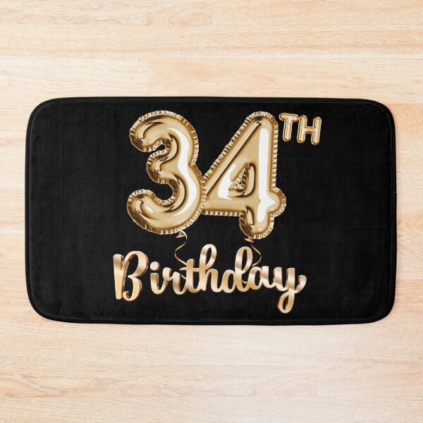 Item preview, 34th Birthday Gifts - Party Balloons Gold designed and sold by betternotes.