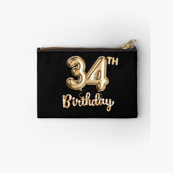 Item preview, 34th Birthday Gifts - Party Balloons Gold designed and sold by betternotes.
