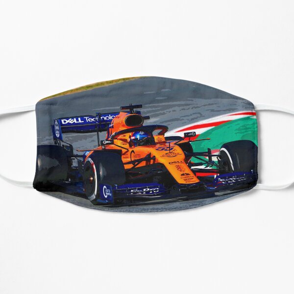 Carlos Sainz au volant de sa F1 2019 Masque sans plis