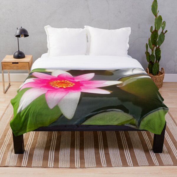Item preview, Lotus flower in pond designed and sold by fourleafphotos.