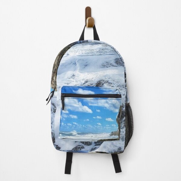 Item preview, Blue sky, white waves and black rocks designed and sold by Dead-Moroz.