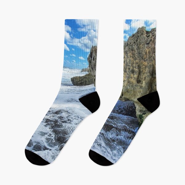 Item preview, Blue sky, white waves and black rocks designed and sold by Dead-Moroz.